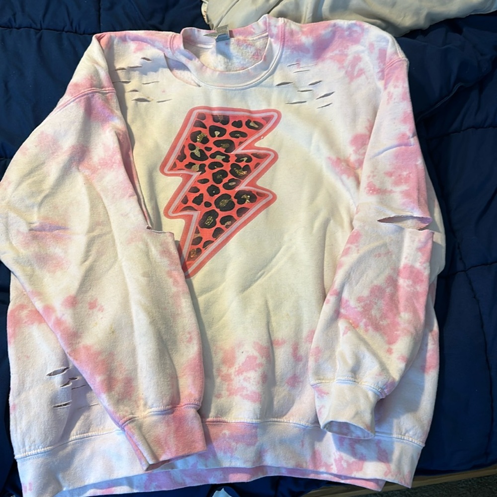 Distressed sweatshirt